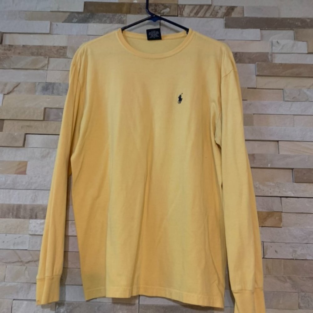 Polo by Ralph Lauren Classic Fit Soft Cotton Crewneck, Yellow, size medium